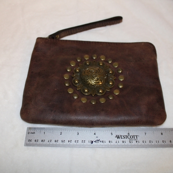 Patricia Nash Soft Leather Studded Wristlet Purse